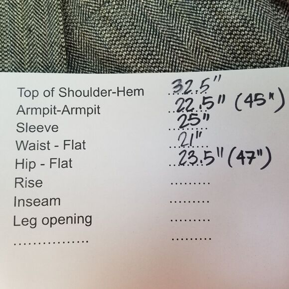 Haggar Mens Wool Silk Sport Tweed Coat 42L Gray Herringbone Blazer Suit Jacket - Picture 11 of 11